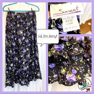 Flower Patterned Maxi Skirt